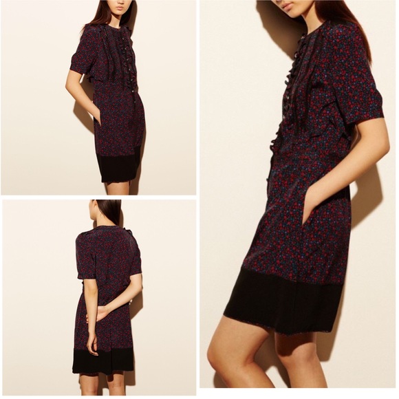 Coach Dresses & Skirts - Coach Floral Ruffle Dress size 4